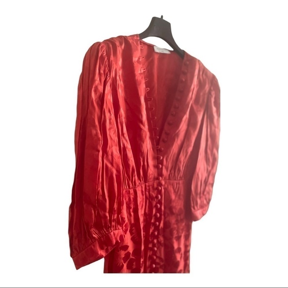 SANDRO Azelie silk-blend mini dress (red) - Picture 5 of 16